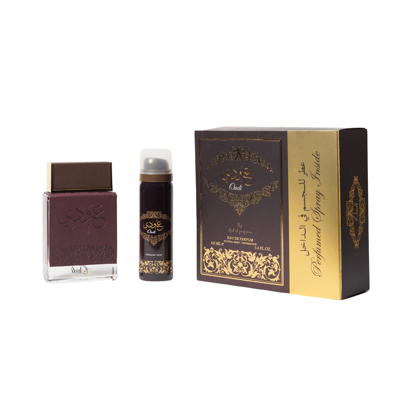 Oudi Perfume 100ml with 50ml Deodorant – Classic Oriental Fragrance Gift Set for Men